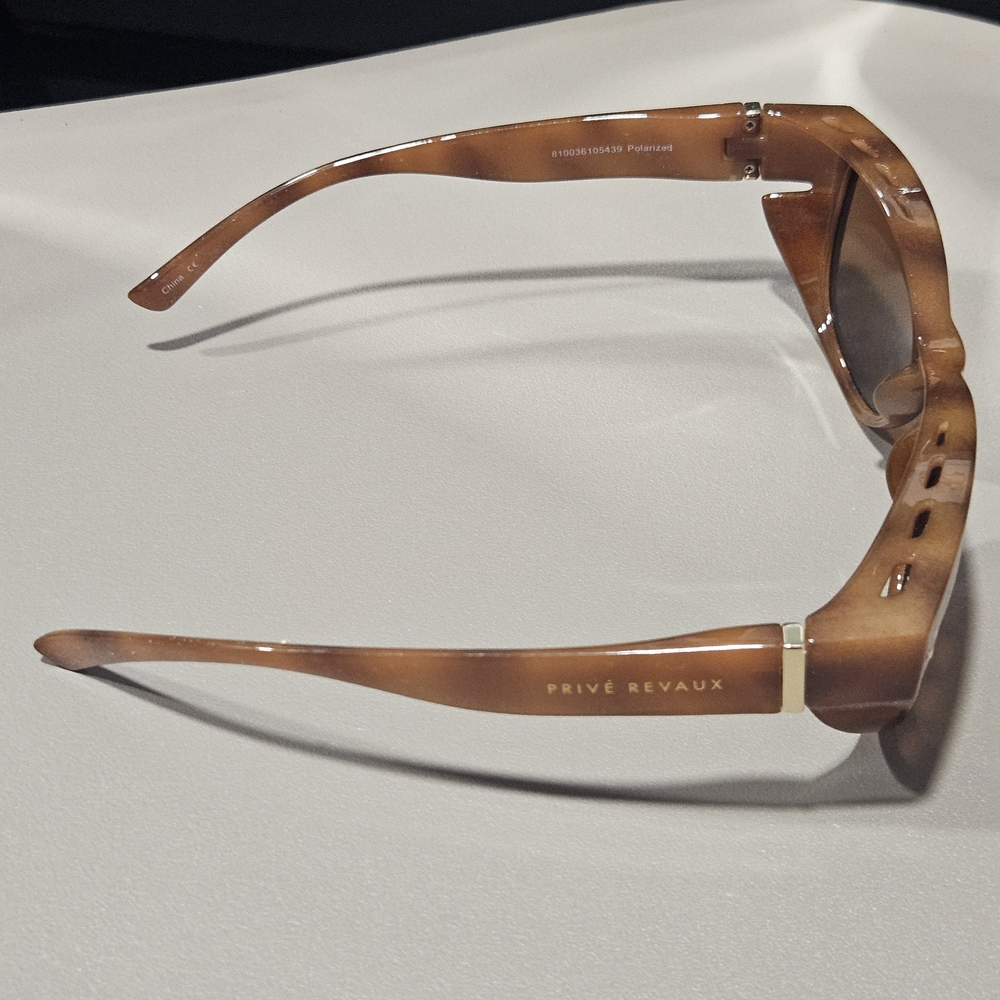 NWOT Prive Revaux The Prep C10 Womens Polarized Blu Light Sunglasses Brown CAT 3 - Picture 3 of 8
